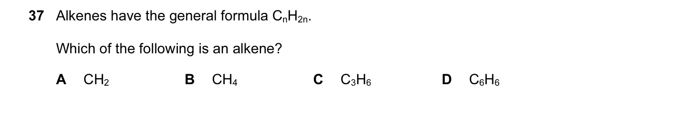 Question 37, November 2012, 0620 Paper 12