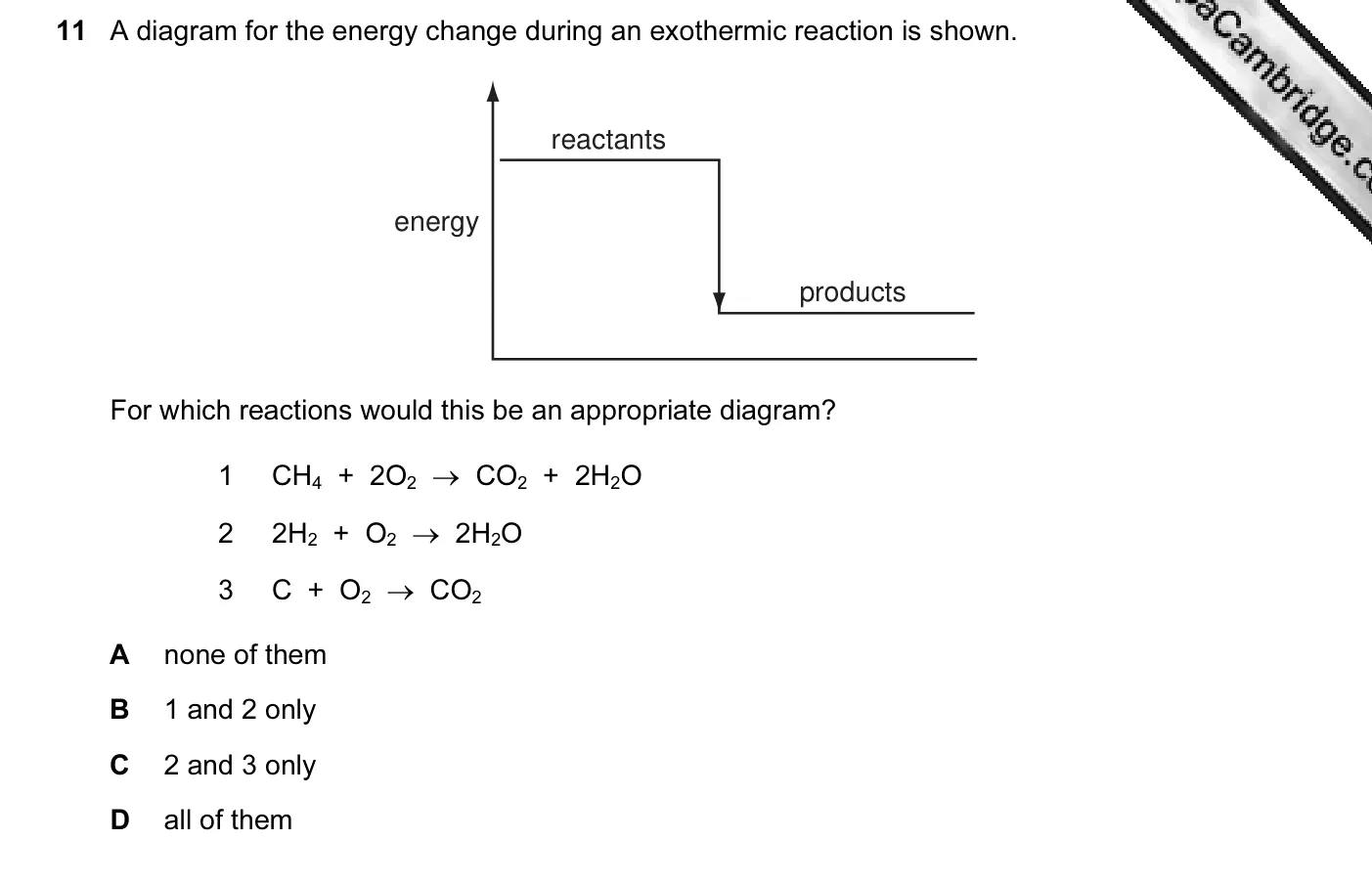 Question 11, November 2012, 0620 Paper 13