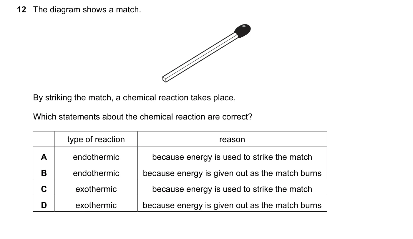 Question 12, November 2012, 0620 Paper 13