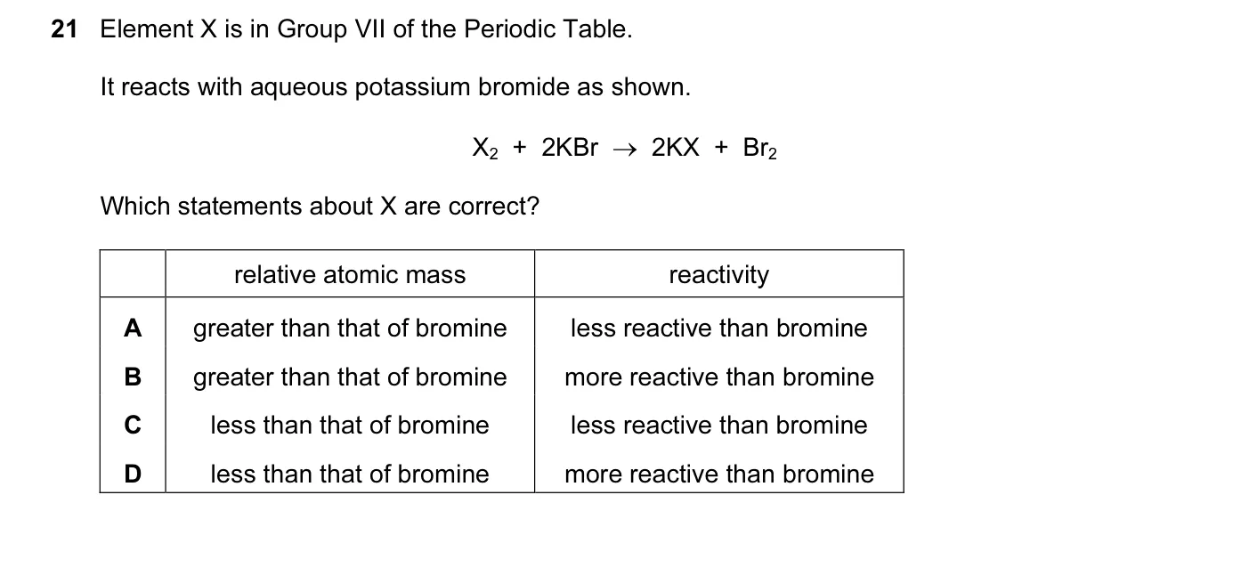 Question 21, November 2012, 0620 Paper 13
