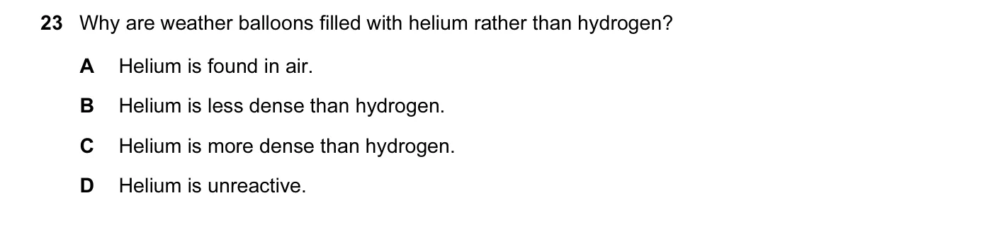 Question 23, November 2012, 0620 Paper 13
