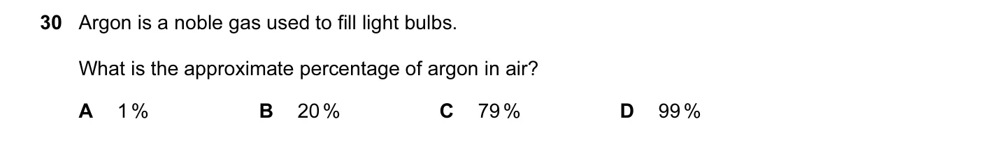 Question 30, November 2012, 0620 Paper 13