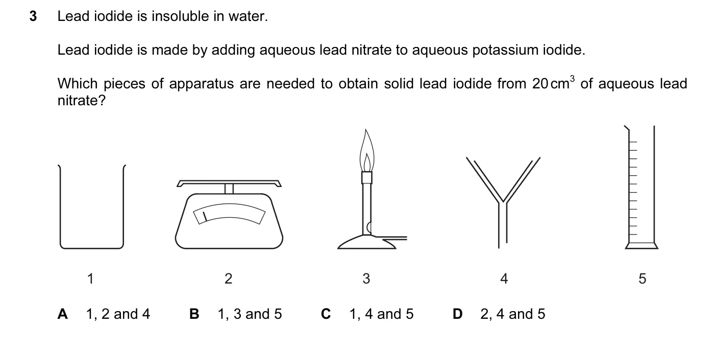 Question 3, June 2013, 0620 Paper 11