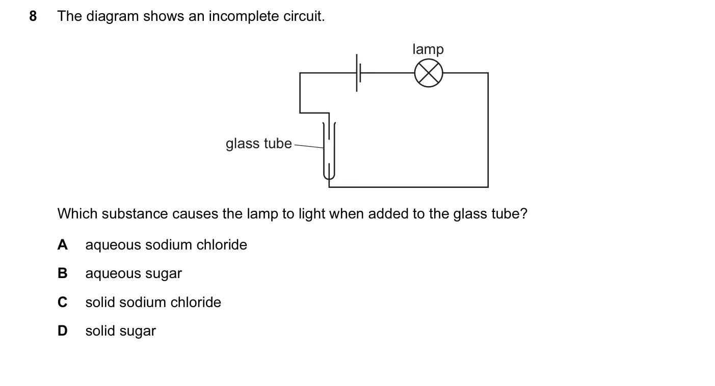 Question 8, June 2013, 0620 Paper 11