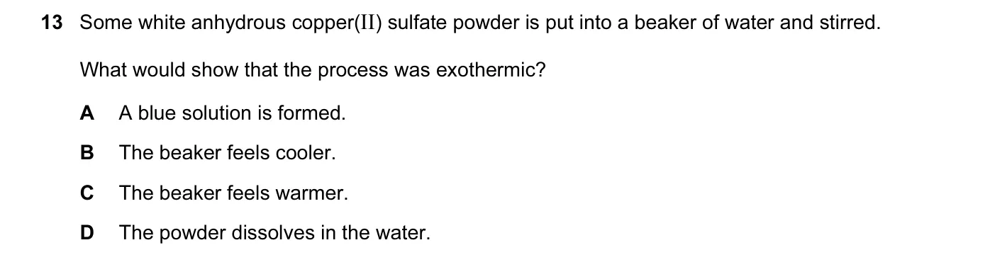 Question 13, June 2013, 0620 Paper 11