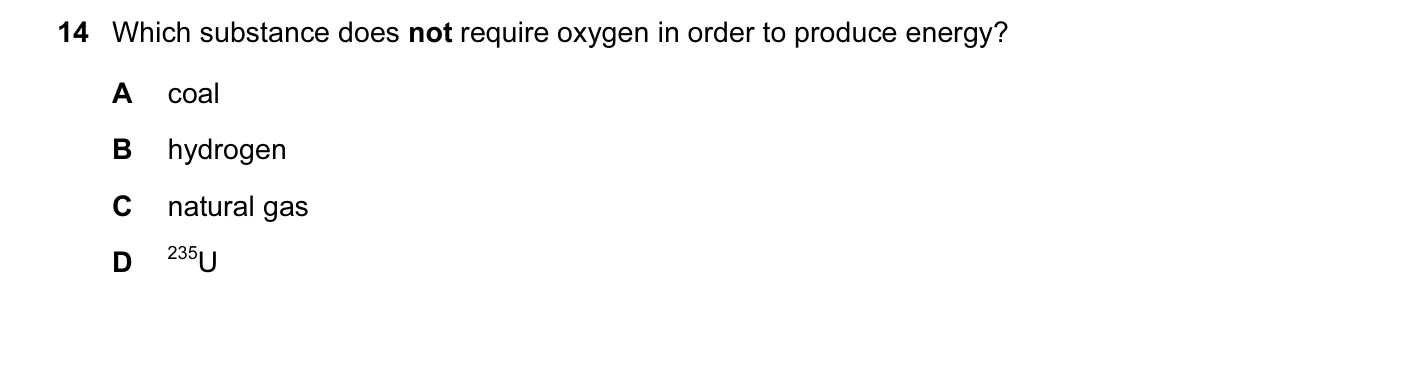 Question 14, June 2013, 0620 Paper 11