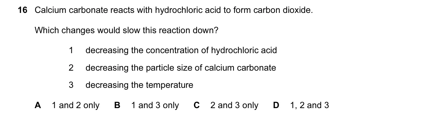 Question 16, June 2013, 0620 Paper 11