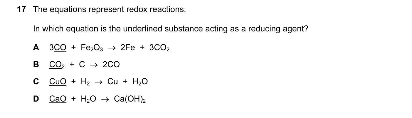 Question 17, June 2013, 0620 Paper 11