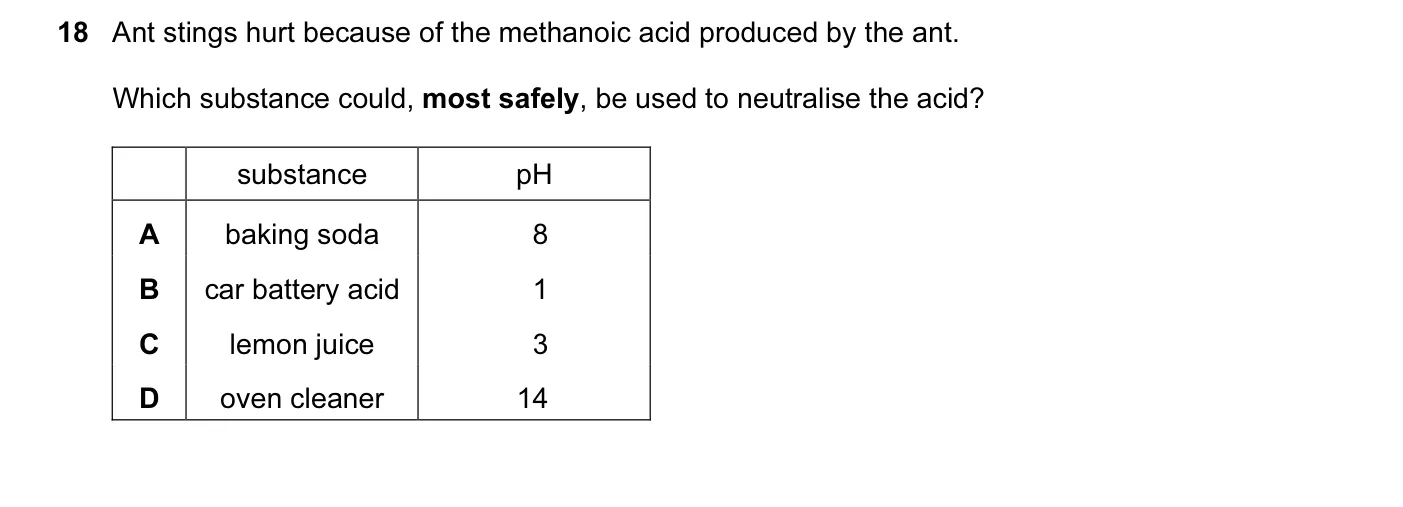 Question 18, June 2013, 0620 Paper 11