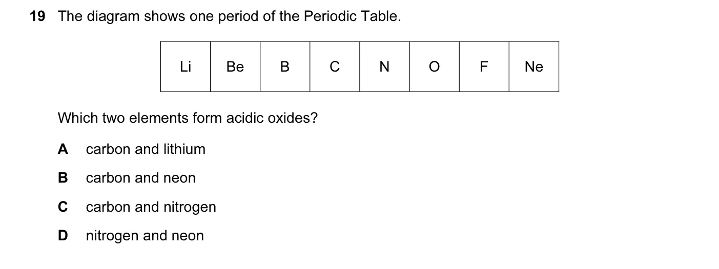 Question 19, June 2013, 0620 Paper 11