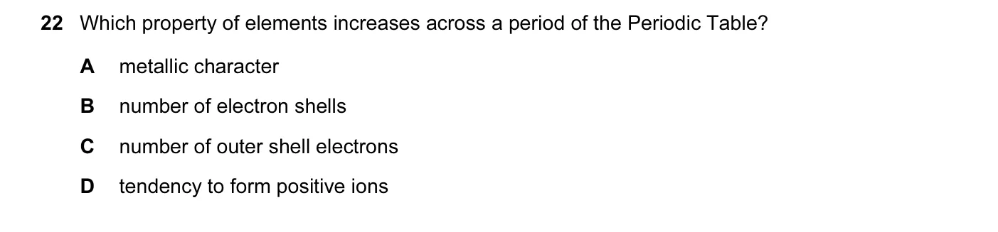 Question 22, June 2013, 0620 Paper 11