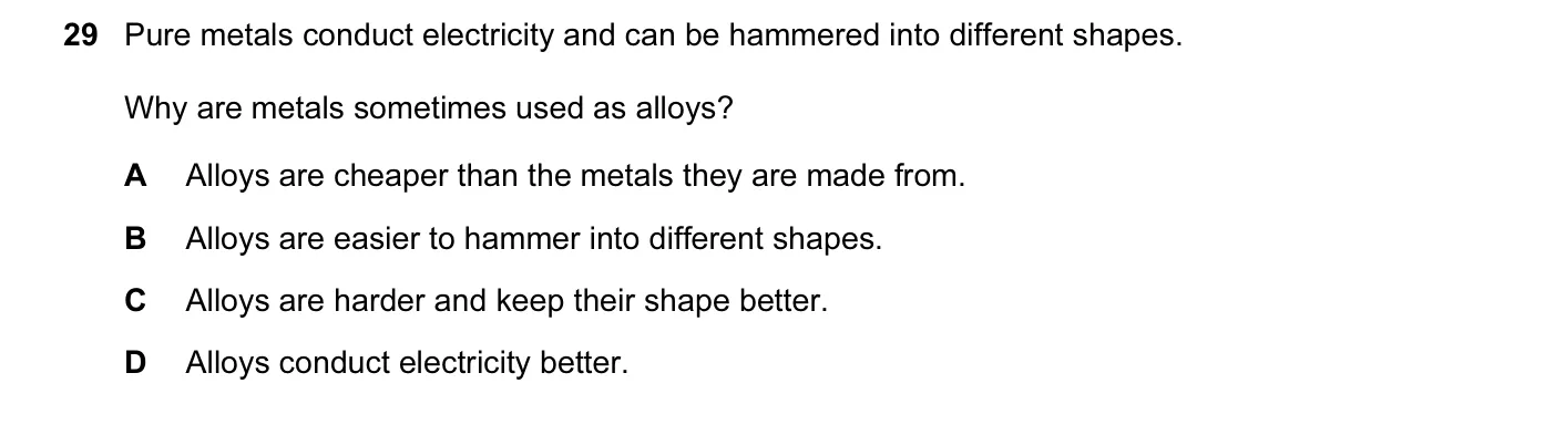 Question 29, June 2013, 0620 Paper 11