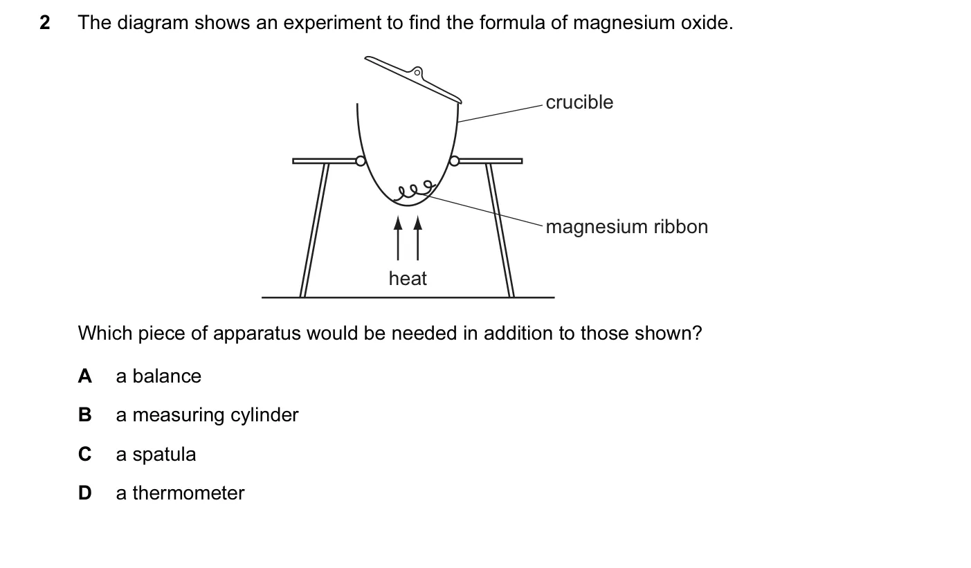 Question 2, June 2013, 0620 Paper 12