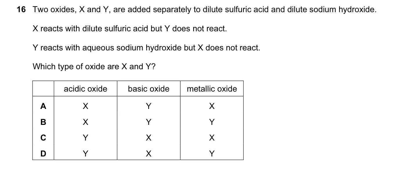 Question 16, June 2013, 0620 Paper 12
