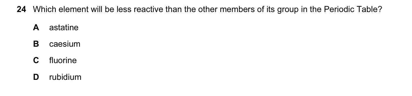 Question 24, June 2013, 0620 Paper 12