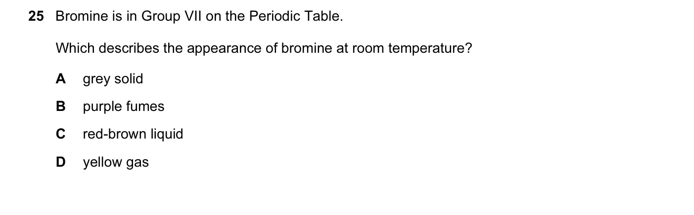 Question 25, June 2013, 0620 Paper 12