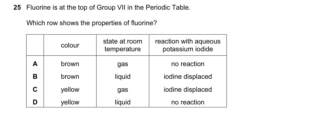 Question 25, June 2013, 0620 Paper 13