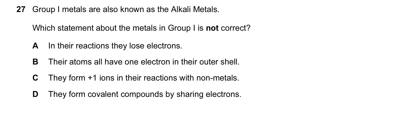 Question 27, June 2013, 0620 Paper 13