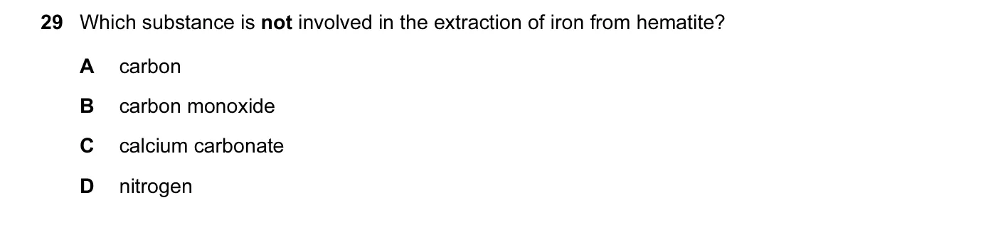 Question 29, June 2013, 0620 Paper 13