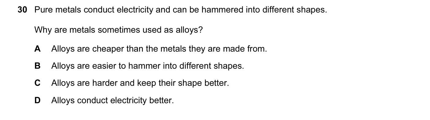 Question 30, June 2013, 0620 Paper 13