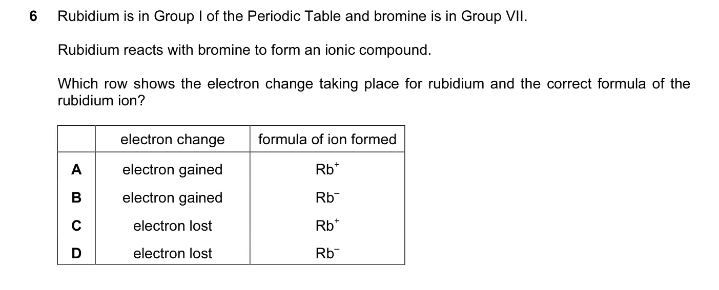 Question 6, November 2013, 0620 Paper 11