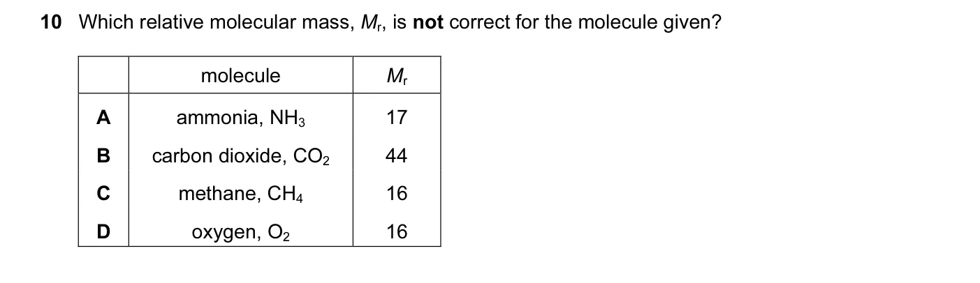 Question 10, November 2013, 0620 Paper 11