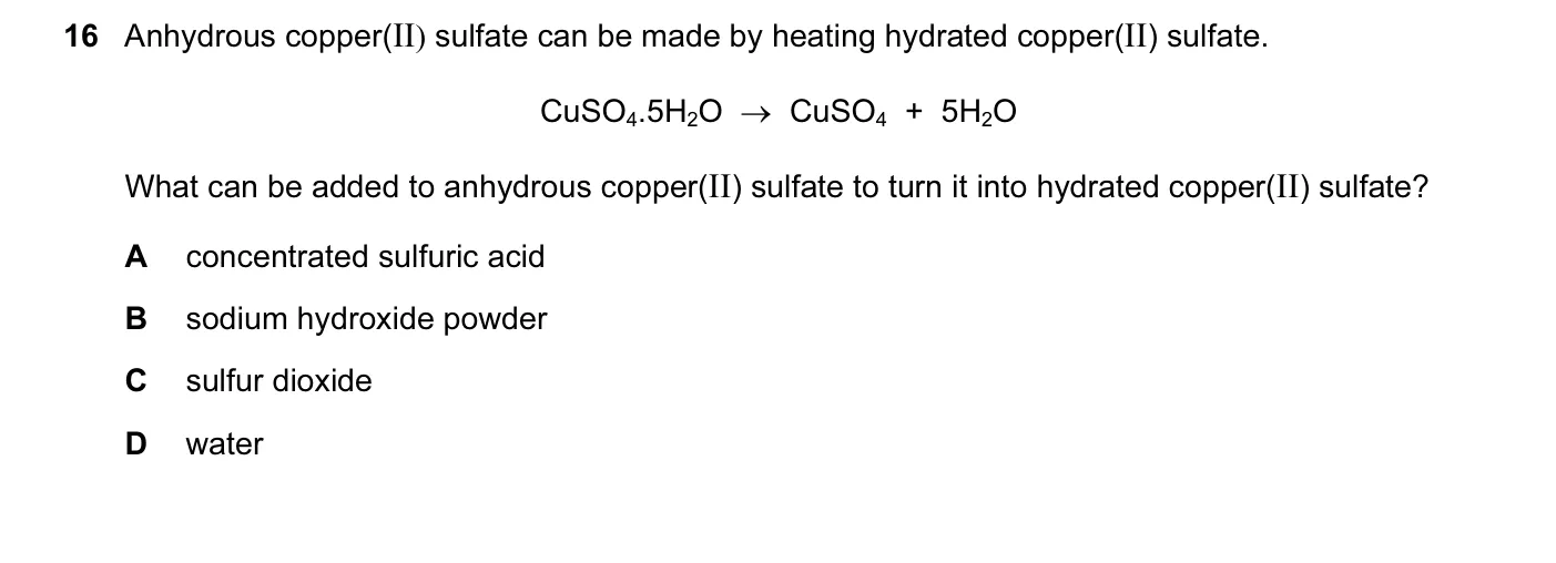 Question 16, November 2013, 0620 Paper 11