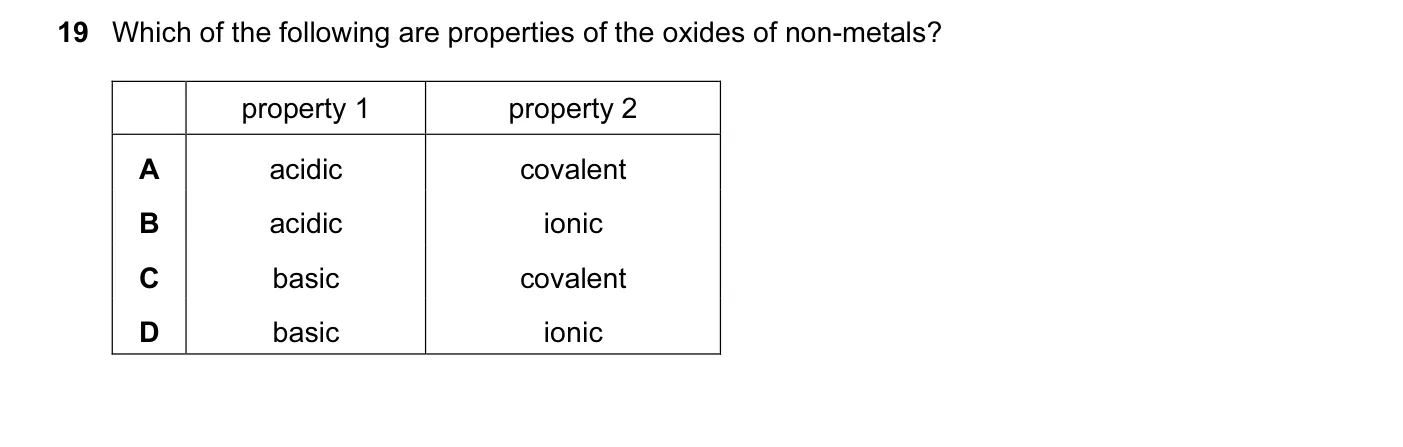 Question 19, November 2013, 0620 Paper 11