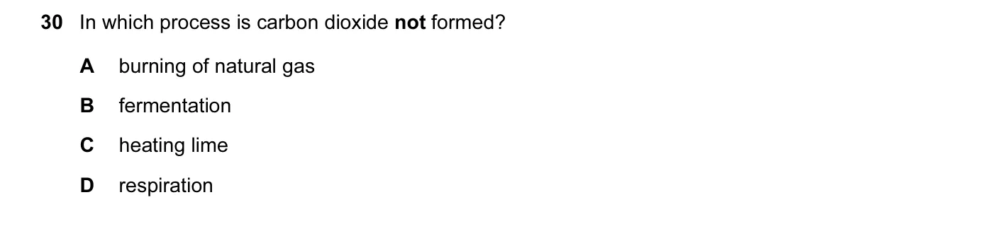 Question 30, November 2013, 0620 Paper 11