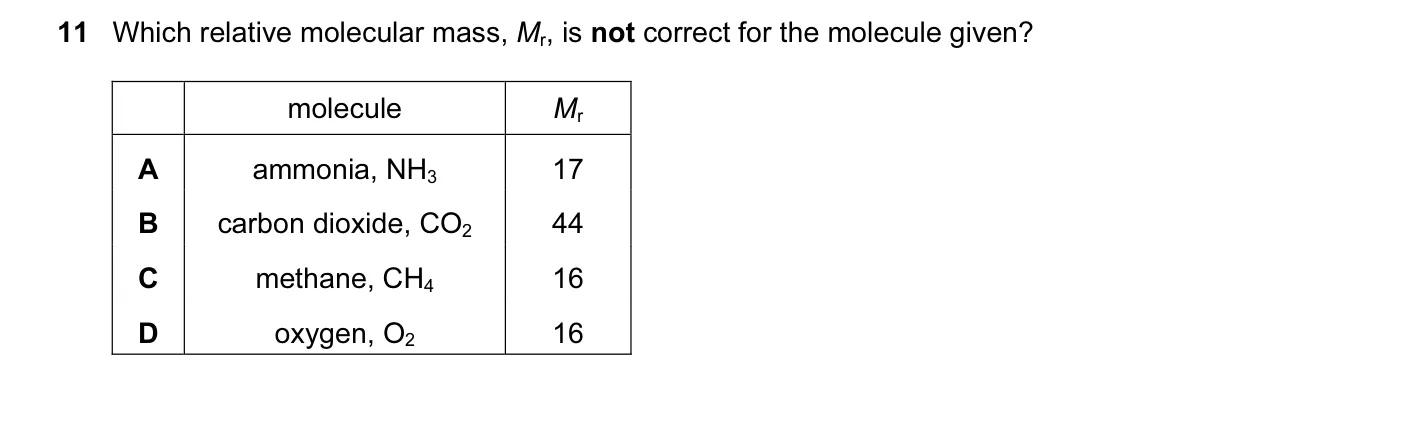 Question 11, November 2013, 0620 Paper 12