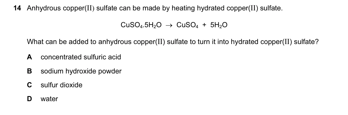 Question 14, November 2013, 0620 Paper 12