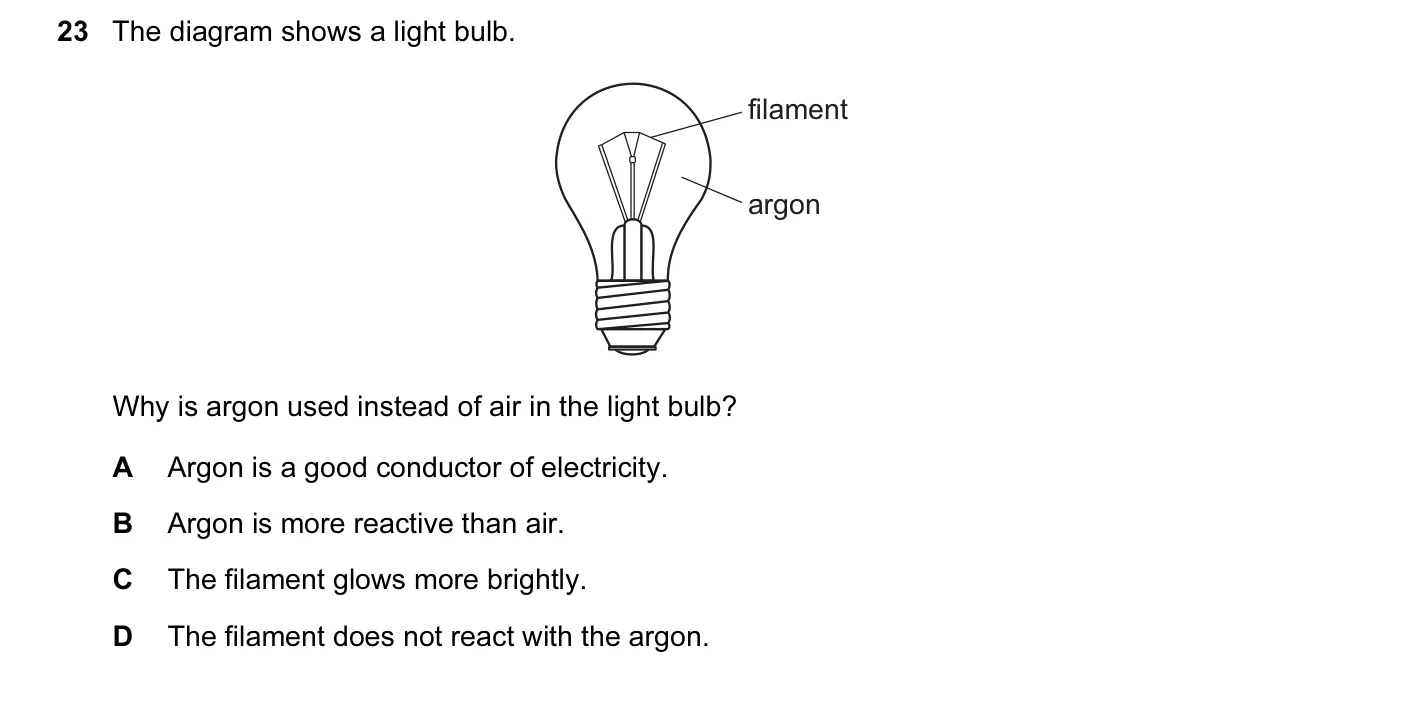 Question 23, November 2013, 0620 Paper 12
