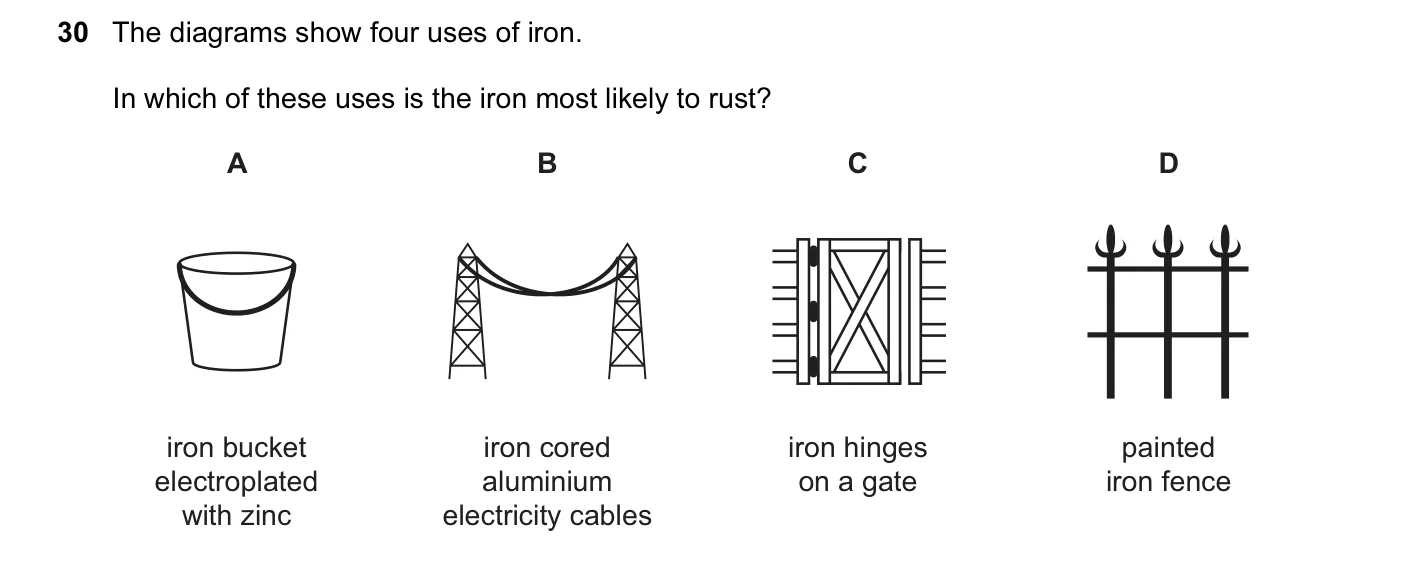 Question 30, November 2013, 0620 Paper 12