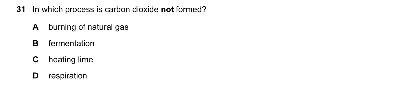 Question 31, November 2013, 0620 Paper 12