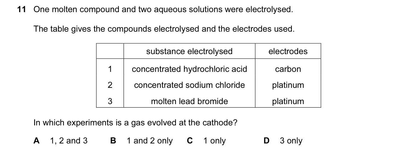 Question 11, November 2013, 0620 Paper 13
