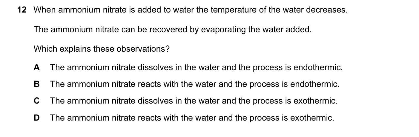 Question 12, November 2013, 0620 Paper 13