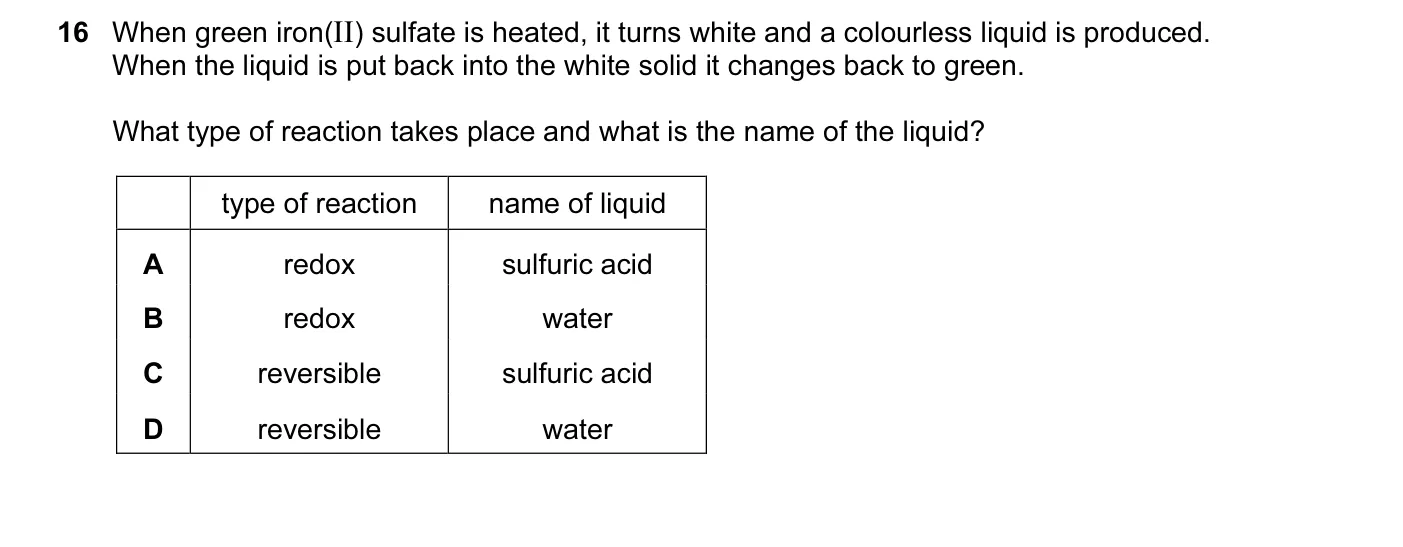 Question 16, November 2013, 0620 Paper 13