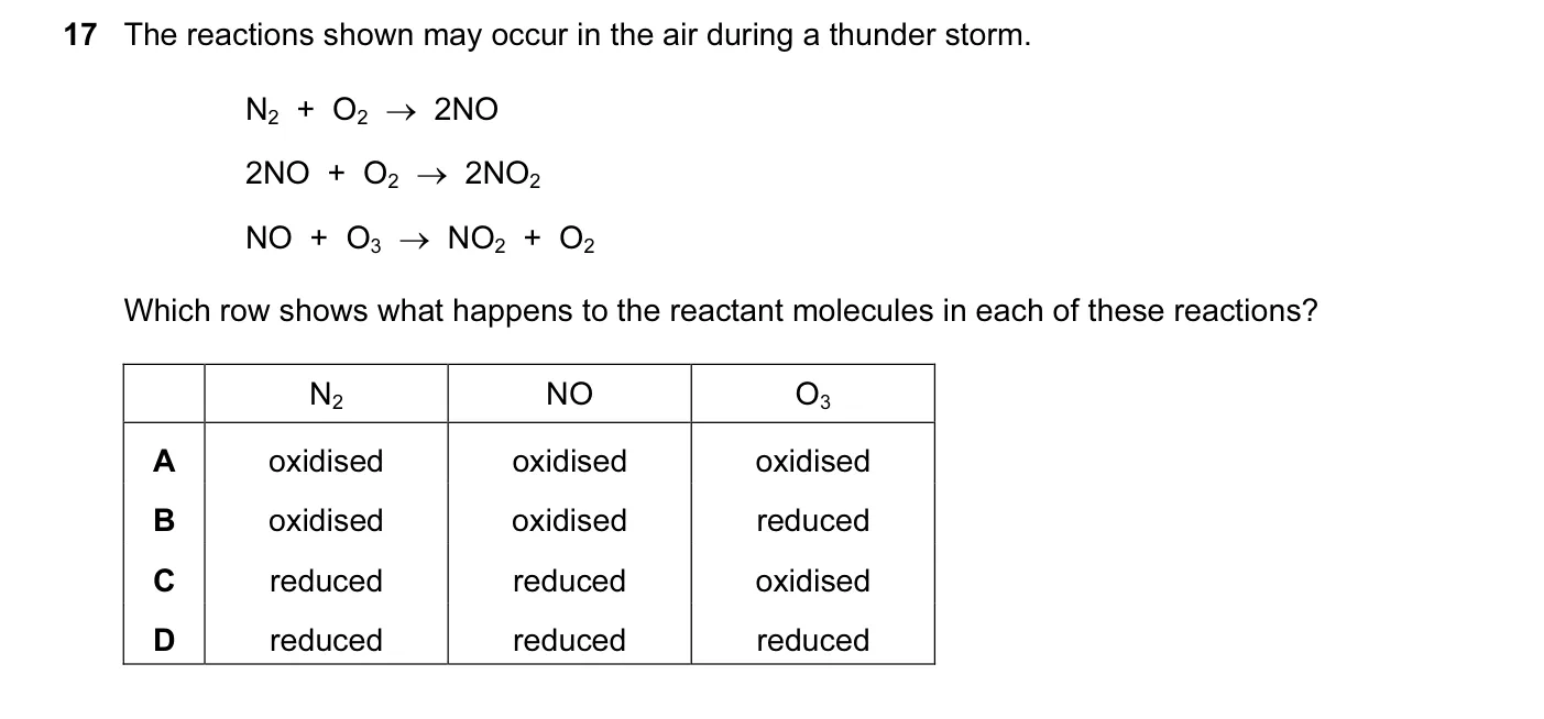 Question 17, November 2013, 0620 Paper 13