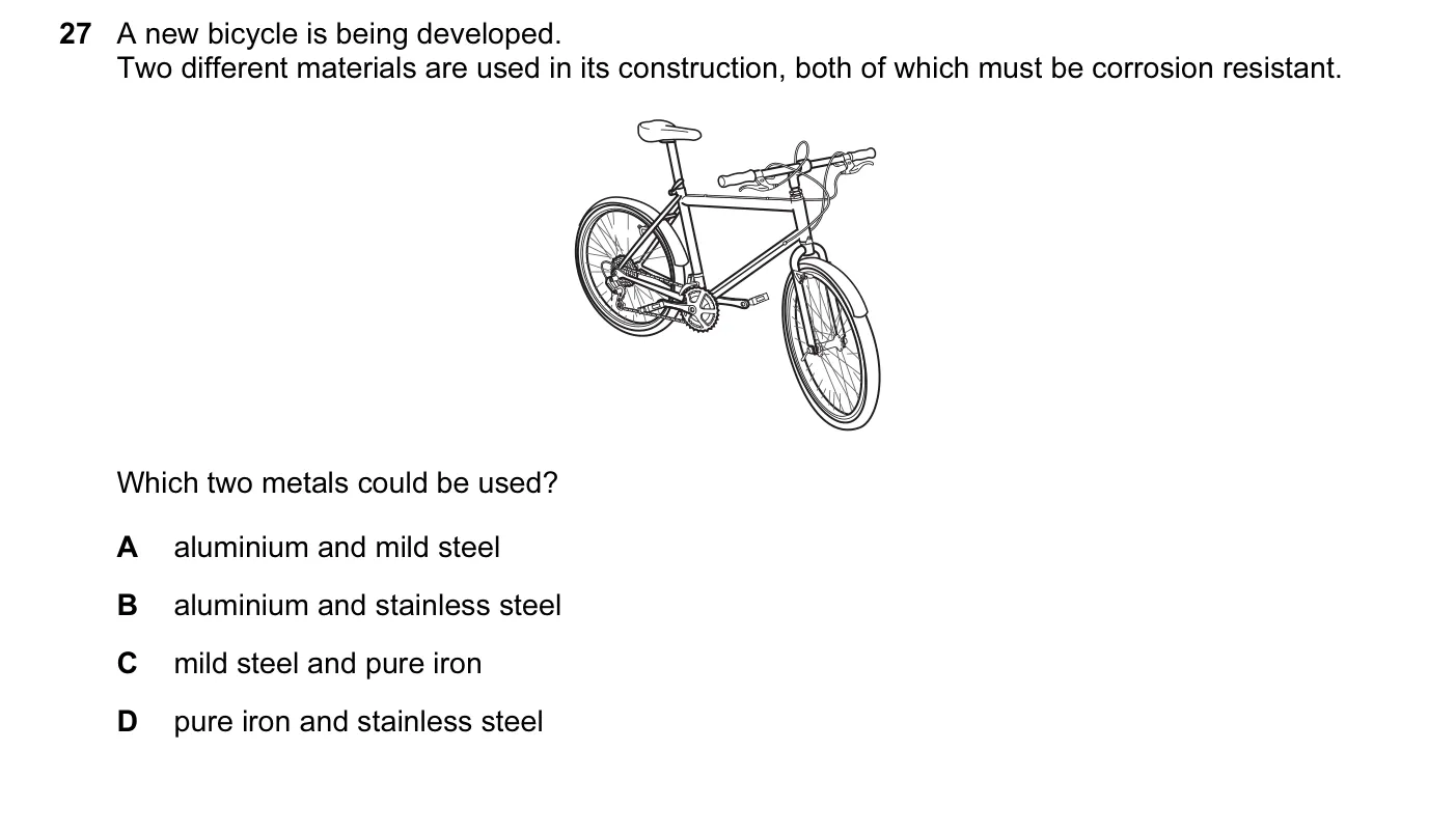 Question 27, November 2013, 0620 Paper 13