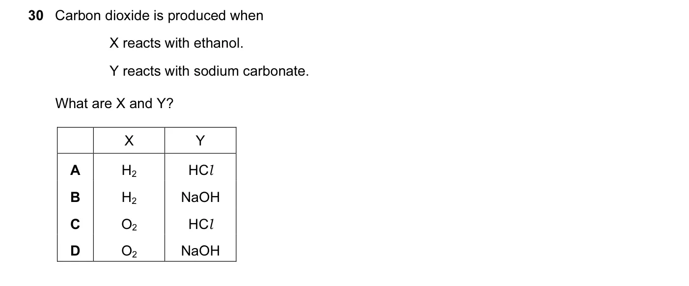 Question 30, November 2013, 0620 Paper 13