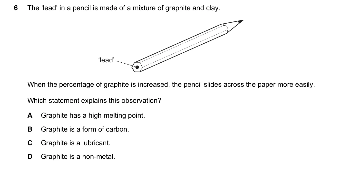 Question 6, June 2014, 0620 Paper 11