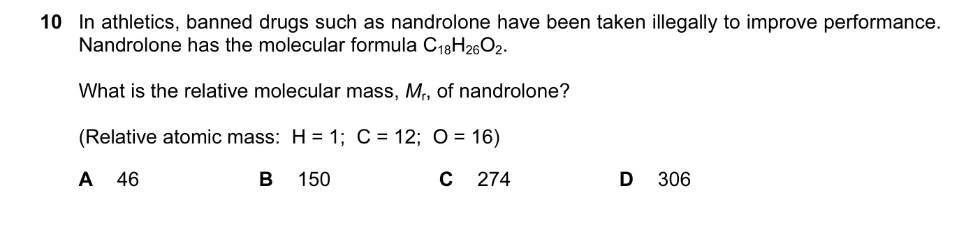 Question 10, June 2014, 0620 Paper 11