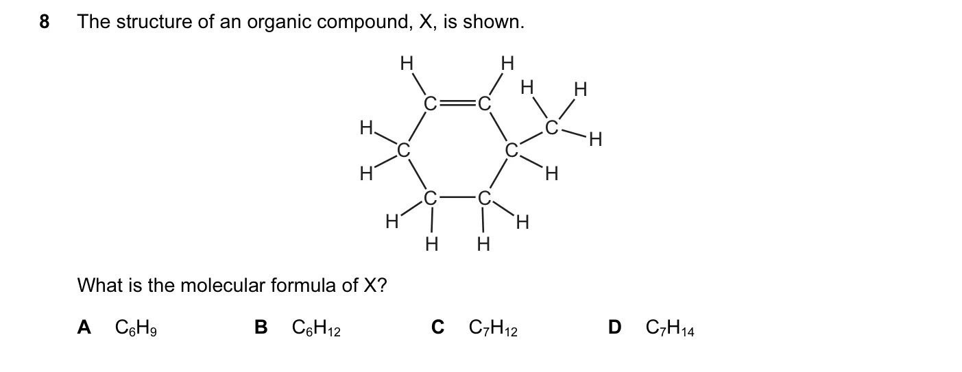 Question 8, June 2014, 0620 Paper 12
