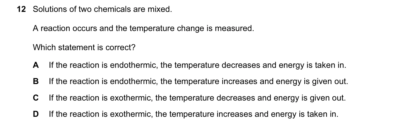 Question 12, June 2014, 0620 Paper 12