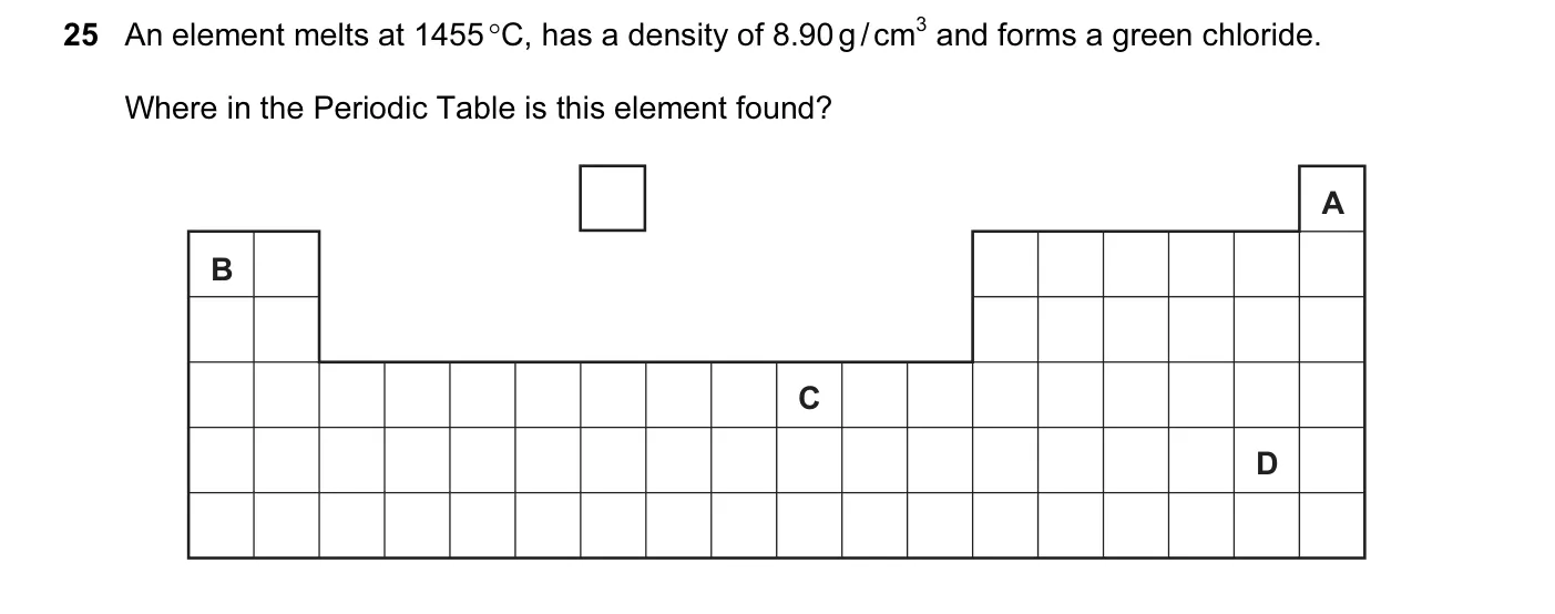 Question 25, June 2014, 0620 Paper 12