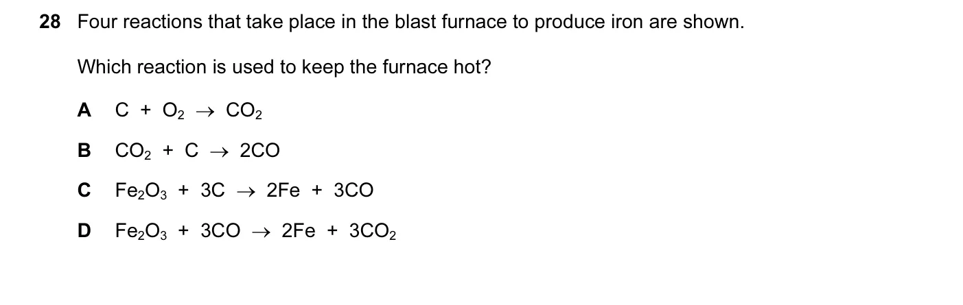 Question 28, June 2014, 0620 Paper 12