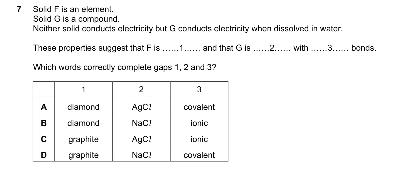 Question 7, June 2014, 0620 Paper 13