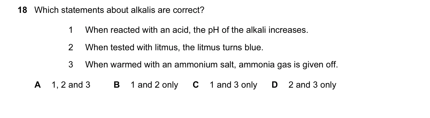 Question 18, June 2014, 0620 Paper 13