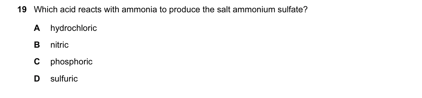 Question 19, June 2014, 0620 Paper 13