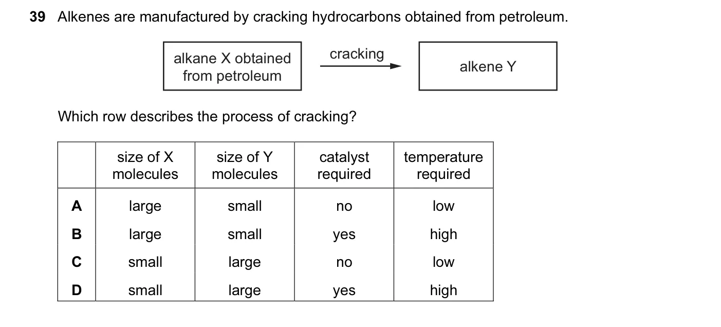 Question 39, June 2014, 0620 Paper 13